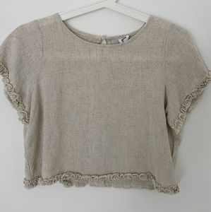 Pacsun ruffle trim crop top